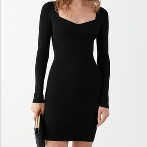 & Other Stories Ribbed Sweetheart Mini Dress